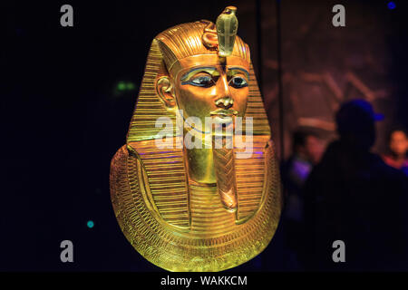 Il re Tutankhamon, il Golden Re e grandi Faraoni mostra, centro di Seattle, nello Stato di Washington (solo uso editoriale) Foto Stock