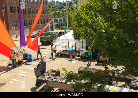 Fremont mercato domenicale, Fremont, Seattle, nello Stato di Washington, USA (solo uso editoriale) Foto Stock