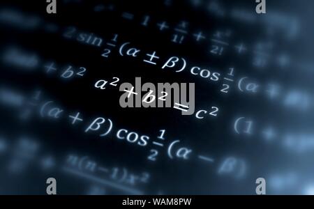 Equazione di Pitagora Foto Stock