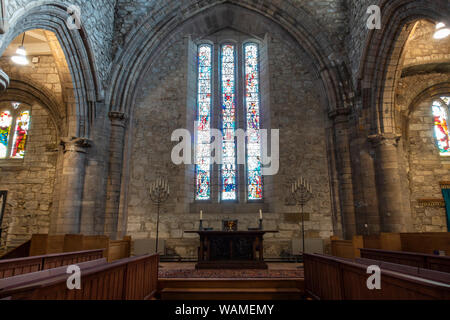Interno di San Machar Cattedrale vecchia Aberdeen, Aberdeen Scotland, Regno Unito Foto Stock