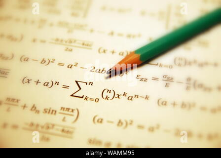 Formula avanzata equazione matematica. Foto Stock