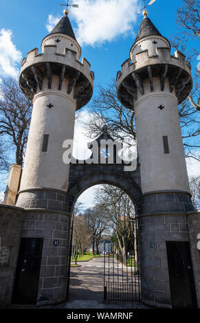 Powis cancello sul Collegio di limiti in Old Aberdeen, Aberdeen Scotland, Regno Unito Foto Stock