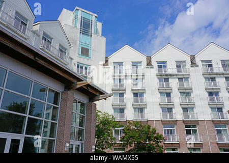 CAMBRIDGE, MD -15 agosto 2019- Vista dell'Hyatt Regency Chesapeake Bay Golf Resort, Spa e Marina, un hotel distintivo sul fiume Choptank in Cambridge, Foto Stock