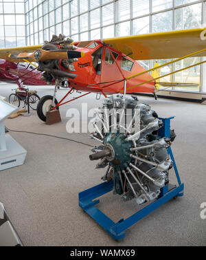 Curtiss Robin C1 monoplan, 1929, Boeing il Museo del Volo, Boeing Field, Tukwila, nello Stato di Washington, USA Foto Stock