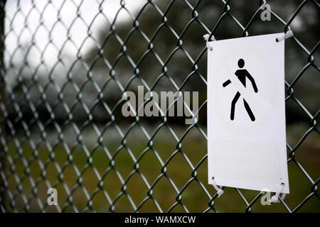 Nessun segno di intrusione Foto Stock