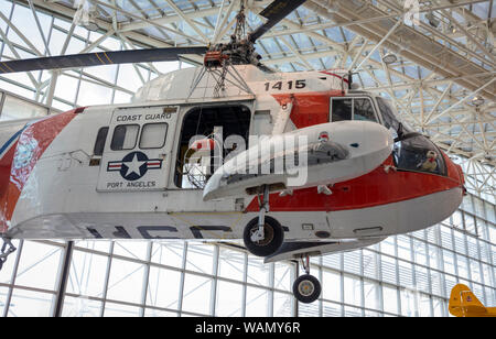 Sikorsky HH-52 Seaguard, Boeing il Museo del Volo, Boeing Field, Tukwila, nello Stato di Washington, USA Foto Stock