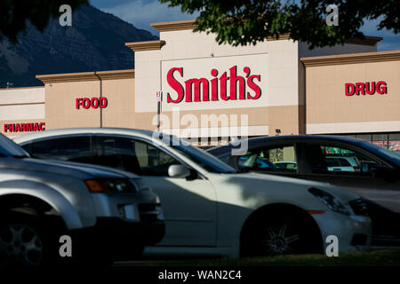 Un logo segno esterno di una Smith's Food and Drug negozi di alimentari al dettaglio alla posizione dello store in Orem, Utah sulla luglio 29, 2019. Foto Stock