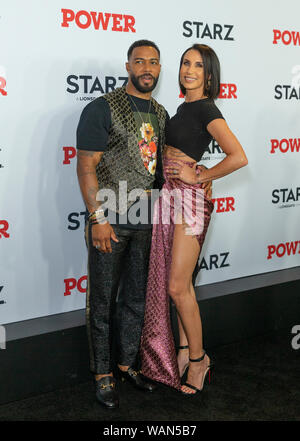 New York, Stati Uniti. 20 agosto 2019. Omari Hardwick e Jennifer Pfautch assiste STARZ Power Stagione 6 premiere a Madison Square Garden (foto di Lev Radin/Pacific Stampa) Credito: Pacific Press Agency/Alamy Live News Foto Stock