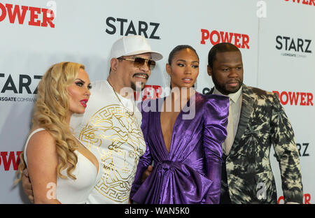 New York, Stati Uniti. 20 agosto 2019. Nicole Coco Austin, ghiaccio T, Jamira, Curtis 50 Cent Jackson frequentare STARZ Power Stagione 6 premiere a Madison Square Garden (foto di Lev Radin/Pacific Stampa) Credito: Pacific Press Agency/Alamy Live News Foto Stock