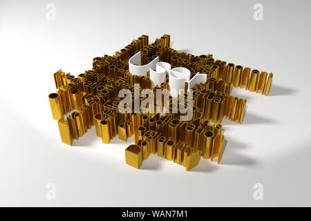 Utente, ICT information technology parole keyword cloud. Per la pagina web o il design come risorsa di grafica, tessitura o di sfondo. Il rendering 3D. Foto Stock