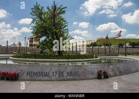 Memorial Square luglio 17 , Volo TAM 3054, Campo Belo, São Paulo, Brasile Foto Stock