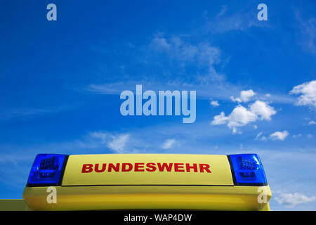 Ambulanza della Bundeswehr, Berlino Foto Stock