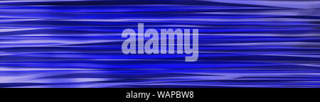 Abstract banda ondulata banner di sfondo con righe orizzontali blu cristallino di colore viola. Foto Stock