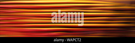 Abstract banda ondulata banner di sfondo con rosso giallo cristallo linee orizzontali. Foto Stock