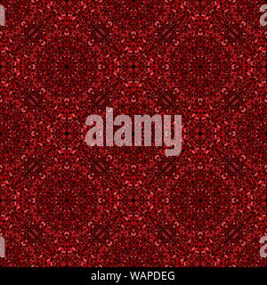 Seamless rosso ornamento floreale sfondo pattern design - bohemian orientali caleidoscopio astratta geometrica sfondo vettoriale Illustrazione Vettoriale