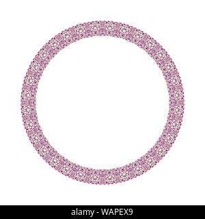 Colorate geometrico astratto ghirlanda floreale - round vettore circolare elemento di design Illustrazione Vettoriale