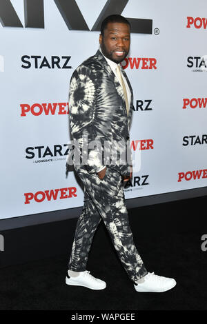 50 Cent presso Starz Madison Square Garden 'Power' Stagione 6 Red Carpet Premiere, Concerto e partito il 20 agosto 2019 nella città di New York. Foto Stock