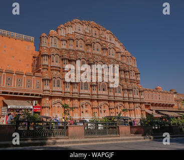 Jaipur, Rajastan, India - 1 Aprile 2018: Hawa Mahal Palace o Palazzo dei venti a Jaipur Foto Stock