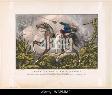 La morte del Col. John J. Hardin: del 1° reggimento volontari Illinois Foto Stock