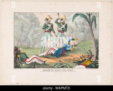 La morte di Lieut. Col. Argilla alla battaglia di Buena Vista Feb 23d 1847 figlio dell'on. Henry Clay del Kentucky Foto Stock