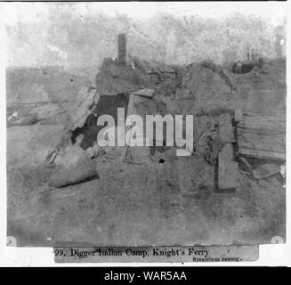 Digger Camp indiano, cavaliere del traghetto, Stanislao County Foto Stock