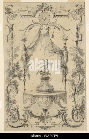 Il disegno per il pannello a parete sul tema della Diana, ca. 1730 Foto Stock