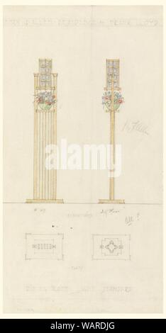 Disegno, la sala da pranzo la luce Standard, Henry J. Allen Residence, Wichita, Kansas, 1917 Foto Stock