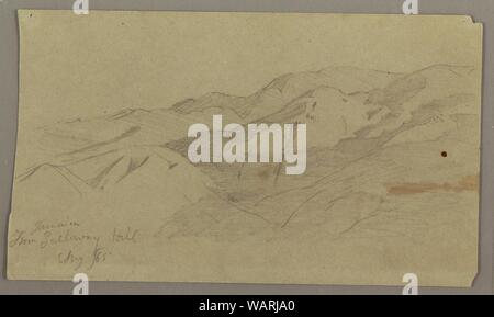 Disegno, il panorama dalla fattoria Galleway Hill, Giamaica, West Indies, Agosto 1865 Foto Stock