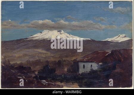 Disegno, Monte Chimborazo mostrato da Riobamba, Ecuador, 1857 Foto Stock