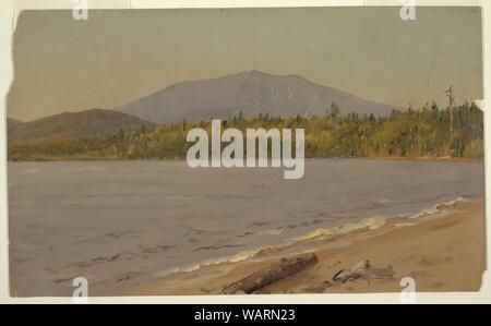 Disegno, Mt. Katahdin dal laghetto Togue, eventualmente 1878 Foto Stock