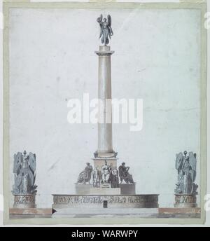 Disegno di progetto,- l'elevazione di un Monumento della Vittoria, ca. 1820 Foto Stock