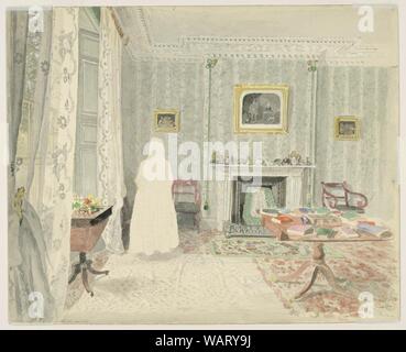 Disegno, salotto, 7 Owen Row, Islington, 1855 Foto Stock