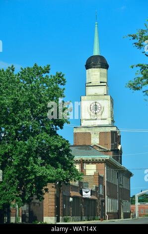 Chicago, Illinois, Stati Uniti. L'ex Stockyards Bank, un legame rimanente con i giorni in cui era un fiorente istituto finanziario. Foto Stock