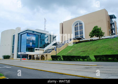 Canale di Panama al centro visitatori Miraflores Foto Stock