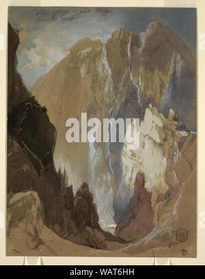 Disegno, Toltec Gorge e Eva Cliff da ovest, Colorado, 1892 Foto Stock