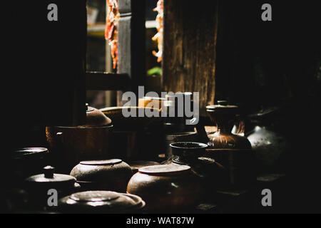 Gli utensili tradizionali - bhutanesi Foto Stock