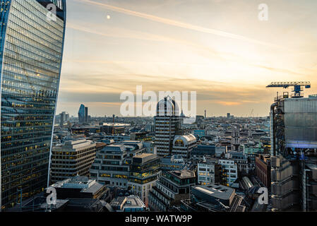 Vista di Londra da 120 Fenchurch Street Foto Stock