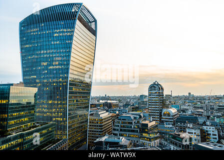 Vista di Londra da 120 Fenchurch Street Foto Stock