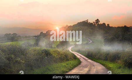 La strada per la Kirby Knowle Foto Stock