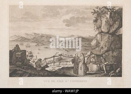 Duché de Vancy e Le Pagelet - Vista da Ilha de Santa Catarina 1799. Foto Stock