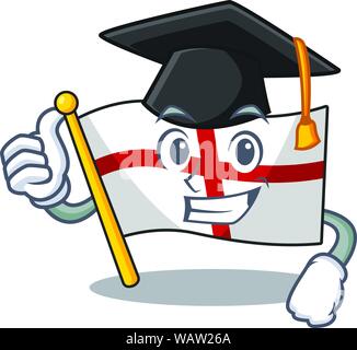 Bandiera di graduazione in Inghilterra con la forma del fumetto Illustrazione Vettoriale