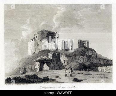 Il castello di Dundrum, Co Down, 1791. Foto Stock
