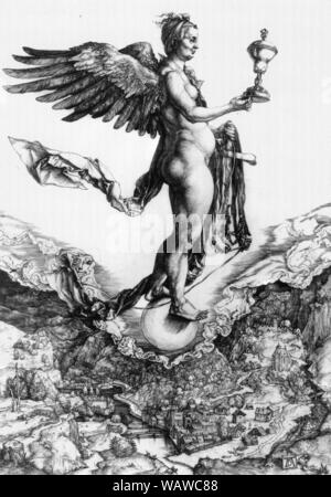 La nemesi di Albrecht Dürer. Foto Stock