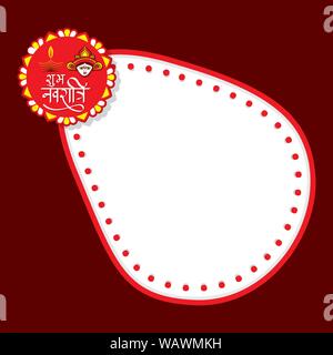 La religione indiana navratri Festival o Durga Puja, festival vendita business design banner Illustrazione Vettoriale