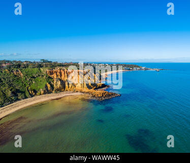 Red Bluff lookout e Edward Street Beach a Melbourne, Australia Foto Stock