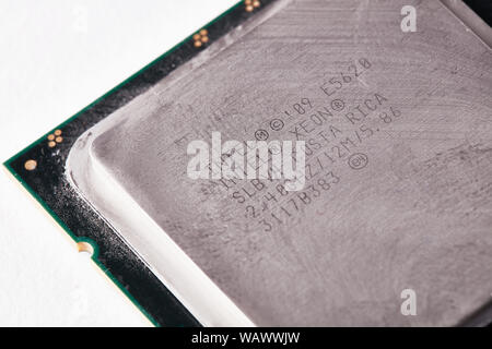 Componenti di computer, e-rifiuti, riciclaggio Foto Stock