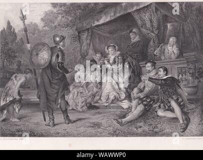 Stampa di nove dignitari da Shakespeare 'Amore del lavoro perso". Foto Stock
