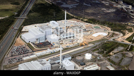 Vista aerea del Ferrybridge Multifuel 1 (FM1) power station, West Yorkshire Foto Stock