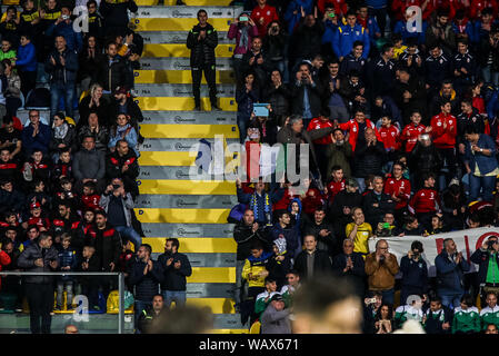 Tifosi azzurri durante l Italia vs CROAZIA U21 2-2, Frosinone, Italia, 25 Mar 2019, Calcio Nazionale Italiana di Calcio Foto Stock