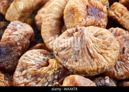 Close up foto di fichi secchi, il fuoco selettivo. Foto Stock
